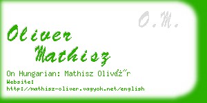 oliver mathisz business card